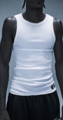 WHITE ESSENTIAL EMBROIDERED SINGLET